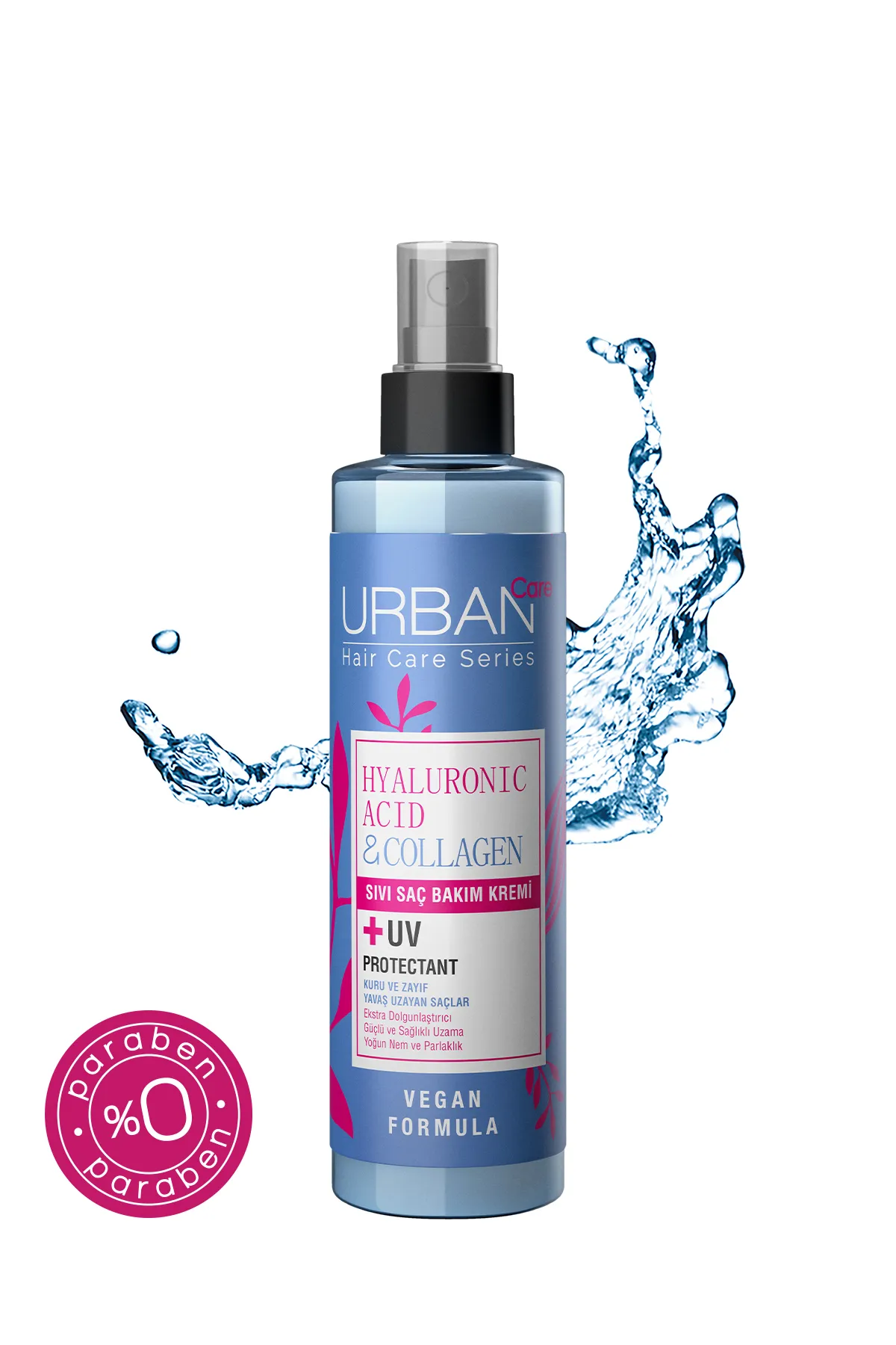 بخاخ الشعر بحمض الهيالورونيك والكولاجين من urban care (200 مل)