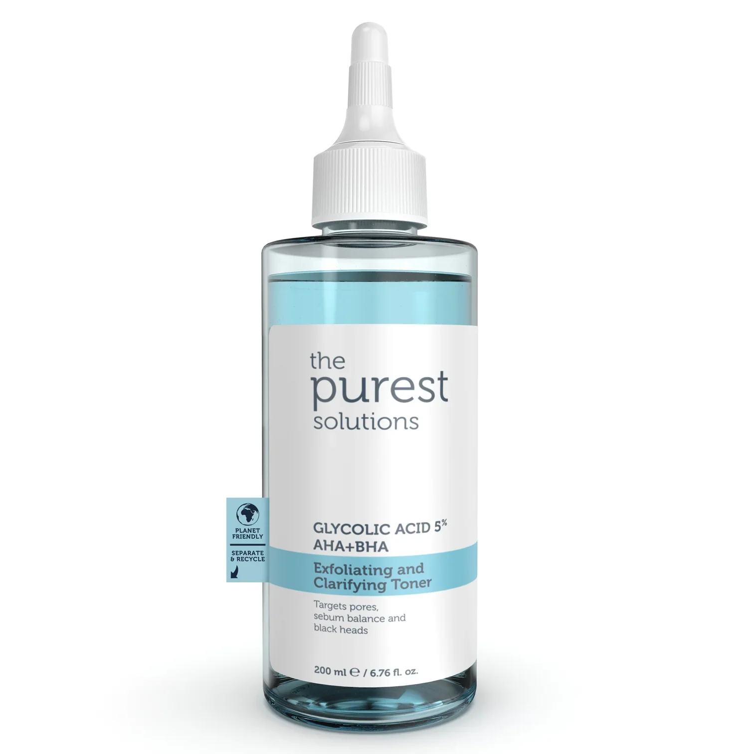تونر البشرة المختلطة والجافة مقشر ومنقي حمض الجليكوليك من the purest solutions