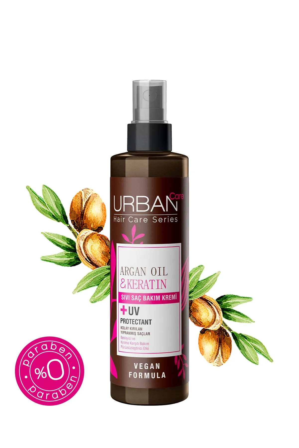 بخاخ الشعر بزيت الأرغان والكيراتين من urban care (200 مل)